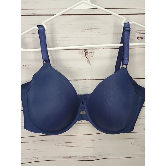 Warners Womens Contour Underwire Bra 40D Navy Blue Adjustable Straps - Picture 4 of 5